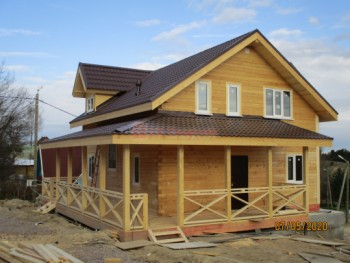 Фото №69: дом из бруса 64